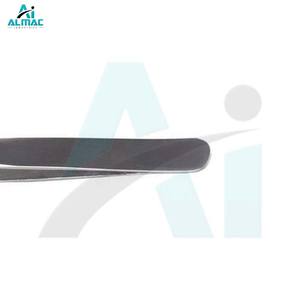 Pinzas de peluquero manuales de acero inoxidable ALMAC, puntas rectas afiladas multiusos para depilación precisa, detalles de recorte de cejas - Product Image 6