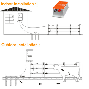 Động vật trang trại tongher điện hàng rào Energizer 0.5- 1.5 Joules 12kv năng lượng mặt trời chăn nuôi ngựa dê gia cầm động vật điều khiển 10 km - Product Image 5