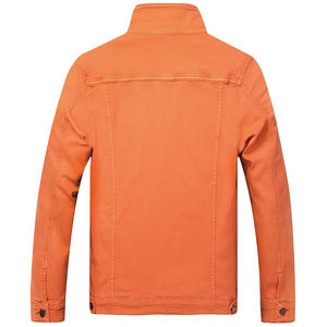 Veste en jean à manches longues décontractée pour hommes personnalisée de haute qualité style motard déchiré en bleu vintage pour l'hiver - Product Image 5