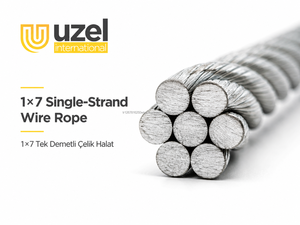 Câble en acier galvanisé à brin unique de 17 mm, marque UZEL, norme EN 10264-3, pour clôtures et soudures, export international - Product Image 1