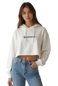 เสื้อกันหนาวมีฮู้ดของผู้หญิงเสื้อครอปมีสีตัดกันสไตล์2025เสื้อครอปมีฮู้ดแฟชั่นเสื้อครอป - Product Image 2