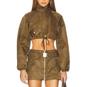 Ensemble veste coupe-vent et short en nylon léger imperméable, taille plus, décontracté, avec logo personnalisé, pour femmes, hiver 2027 - Product Image 1