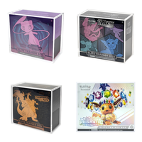 Boîte de rangement pour cartes de jeu ETB en acrylique transparent moderne, résistante aux UV, magnétique, de qualité supérieure