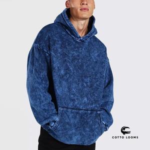 Sweats à capuche pour hommes avec logo personnalisé délavé à l'acide surdimensionné 100% coton tendance streetwear respirant fabriqué en usine - Product Image 4