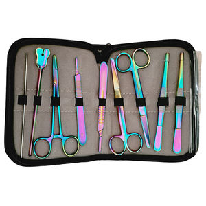 Kit de dissection 9 pièces multicolore arc-en-ciel pour étudiants en biologie et anatomie, outils en acier inoxydable 2026 - Product Image 1