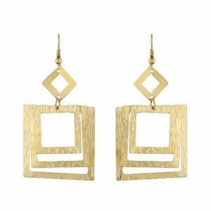 Boucles d'oreilles fleur en métal plaqué or avec design attrayant en laiton Boucles d'oreilles avec boucle d'oreille Bijoux en laiton BY HF CRAFTS - Product Image 2