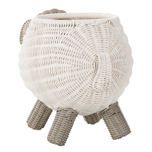 Panier de rangement en rotin mouton enfant en couleur blanc et gris panier de rangement en rotin en gros fait à la main au Vietnam - Product Image 2