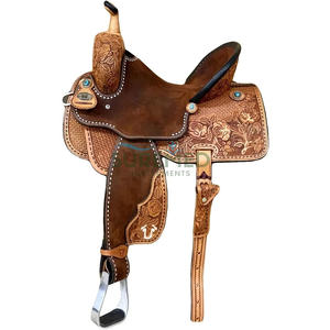 อานม้าตะวันตก หนังแท้ ทนทาน นั่งสบาย ใช้ซ้ำได้ สำหรับขี่ม้ากลางแจ้ง ขายส่ง - Product Image 6