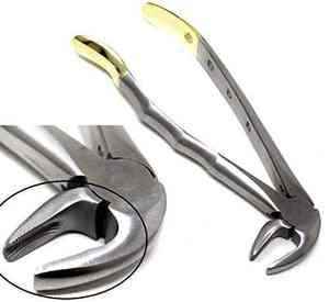 Fórceps de extracción dental de acero inoxidable HEXA CARE de alta calidad, instrumentos quirúrgicos chapados en oro, fuente de alimentación Manual - Product Image 6