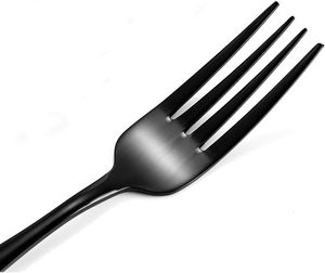 Fourchette à dîner en métal durable noir de qualité supérieure 18/10 Home Kitchen Dining Restaurant Parties - Product Image 4