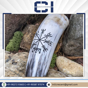 แตรสำหรับดื่มไวกิ้งทำมือธรรมชาติทำจาก100% เบียร์ขัดเงาคุณภาพสูง - Product Image 5