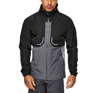 Premium Quality Solid Color Men Windbreaker <b>Jacket</b> Hot Sale Contrasting Colors Breathable Comfortable Casual Outdoor Wear - Product Image 4