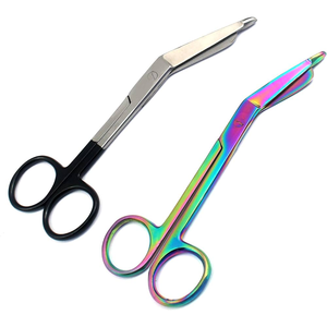 กรรไกรทางการแพทย์เกรดอุตสาหกรรมใบมีดสเตนเลสสตีลคมตัดผ้าพันแผลสำหรับตัดแผลกายภาพเทปขอบเรียบ - Product Image 4