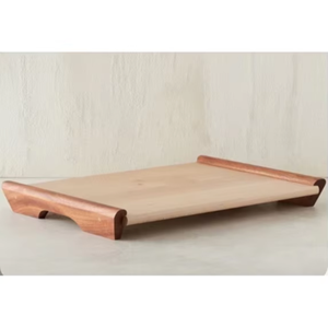 High Quality Handmade <b>Rectangle</b> Shaped Solid Wooden Serving Trays Exporters' Sale High Quality Wooden Serving Trays - Product Image 1