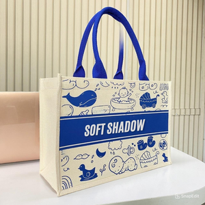 Sac fourre-tout en toile de jute écologique personnalisé de grande taille avec poignée en corde et fermeture à glissière Marque TUYET DUNG Fabriqué au Vietnam - Product Image 2