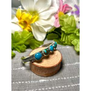 Duane Smith <b>Red</b> Skin Turquoise & Sterling Silver Fashion Cuff <b>Bracelet</b> - Product Image 2