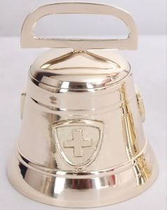 Campana pequeña de latón decorativa para el hogar de Venta caliente con Campana decorativa de árbol de Navidad pulido brillante para decoración del hogar y venta al por mayor - Product Image 4