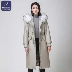 YuFan Professional Custom Ladies Long Parka Elegant Waist Down Coat Fashion Down Parka