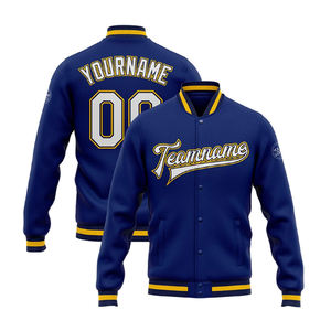 Veste d'université Graffiti en laine à la mode pour hommes High Street Style avec col rabattu et patch brodé - Product Image 1