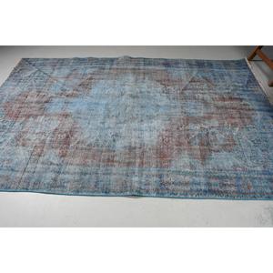 Alfombra Turca de 5.7x8.8 pies, Alfombra Vintage Grande, Alfombra Oriental Azul - Product Image 4