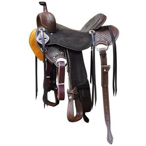Selle de cheval western en cuir personnalisée 2025 avec bride de cheval, arbre en bois, quincaillerie nickelée pour la course et la randonnée - Product Image 3