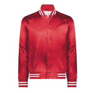 Nuevas chaquetas de seda para hombre a la moda, logotipo personalizado, chaqueta universitaria de satén de béisbol Letterman, chaquetas para hombre - Product Image 1