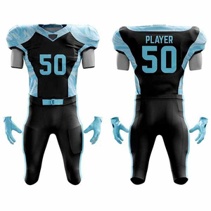 Uniforme de Fútbol Americano con Diseño Moderno, Impreso, de Alta Calidad, Personalizado, de Manga Corta, 100% Poliéster, de Secado Rápido y Transpirable - Product Image 3