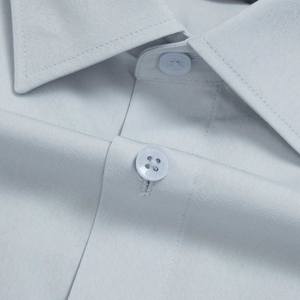 Camisa de Vestir Aristino para Hombre, Corte Regular, Cuello Mao Gris, Transpirable, Antiarrugas, Estilo Laboral, Tela de 300g, Bordada - Product Image 3