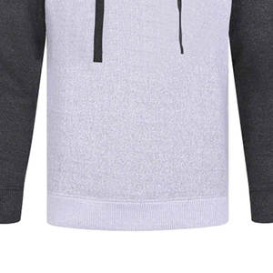 Contraste de color a rayas bolsillo decorativo bordado cuello redondo tejido 95% algodón ecológico transpirable Regular Fit hombres otoño - Product Image 4