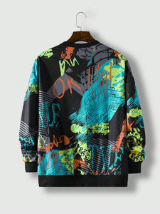 Jersey Vintage de invierno para hombre, Sudadera con capucha con logotipo personalizado de algodón 100% de lana estampada - Product Image 2