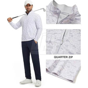 เสื้อแจ็คเก็ตซับลิเมชั่นแบบซิปครึ่งตัวสำหรับผู้ชาย แห้งเร็ว เหมาะสำหรับออกกำลังกายและสวมใส่ในชีวิตประจำวัน - Product Image 3