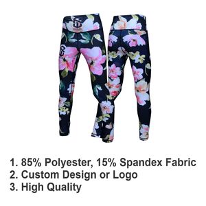 Custom Design Yoga Compression <b>Leggings</b> High Elastic Waist Breathable Fitness Pants Women Running Training Workout Yoga <b>Leggings</b> - Product Image 5