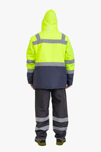 High Visibility Breathable Comfortable Jacket Reflective <b>Strips</b> Customizable Workwear Waterproof Bulk Supply - Product Image 5