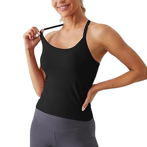 High Quality <b>Built</b> <b>In</b> <b>Bra</b> Workout Tank <b>Tops</b> Shift Light Strappy <b>Built</b> <b>in</b> <b>Bra</b> Yoga Tank Womens Sports Tank <b>Top</b> - Product Image 4