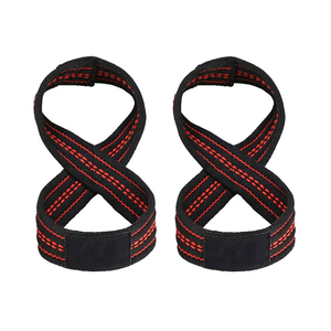 2025 Vente en gros OEM Logo personnalisé Gym sangles de levage Figure 8 Meilleur vendeur Gym Fitness entraînement Heavy Duty Figure huit sangles - Product Image 1