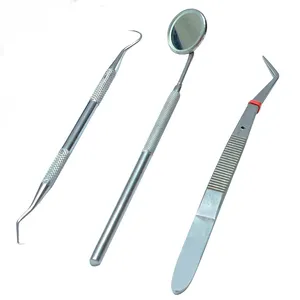 Prüfung Dental instrumente 3er-Set mit Sterilisation kassette CE-zertifiziertes Dental Intro-Untersuchung sset
