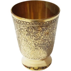 Taza Julep de menta de latón con diseño de flores Con capacidad de 12 onzas. - Product Image 3