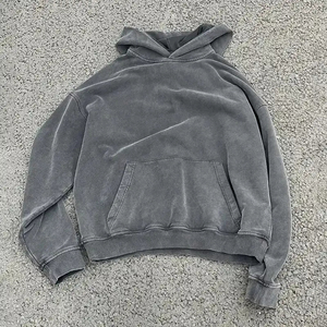 Vente en gros Personnalisable Vintage Sun Faded Stone Acid Wash Distressed Stitching Embroidery Patches Outwear 3D Embossed Hoodies - Product Image 5