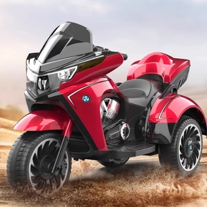 Red Black <b>Kids</b> Electric Motorcycle Ride on Tricycle Battery Powered Plastic Toy with Lights for Outdoor Play - Product Image 5