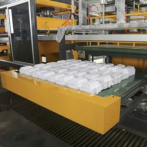 Otomatik tek kullanımlık polistiren PS Thermocol köpük öğle yemeği hazır yemek kutusu konteyner tepsi yemekleri şekillendirme üretim makinesi