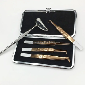 Pinzas Profesionales Personalizables Antiestáticas de Precisión para Pestañas, Acero Inoxidable, Oro Rosa, Plata, Punta de Fibra Brillante - Product Image 5