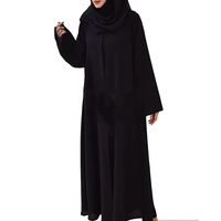 Bonne qualité femme couleur unie Abaya nouveau Style femmes mode Abaya robe moyen-orient dubaï longue Burqa pour adultes filles