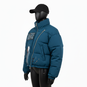 Veste matelassée d'hiver pour femmes Tissu en polyester haute densité Panneau matelassé chaud Logo de broderie personnalisé Veste matelassée pour femmes - Product Image 4