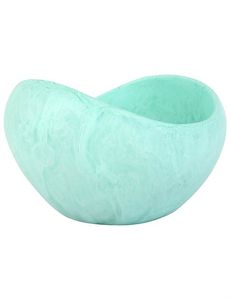 Bol et plat de service en résine écologique de couleur personnalisée artisanale - Vaisselle de fête, passe au lave-vaisselle - Product Image 2