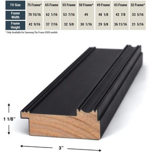 กรอบทีวีจอแบนสีดำโบราณขนาด 43 นิ้ว ใช้ได้กับอุปกรณ์เสริมวิทยุและโทรทัศน์ - Product Image 5
