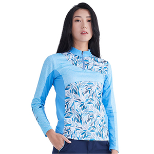 Haut de performance pour femme, décontracté, léger, à séchage rapide, respirant, avec fermeture éclair, protection UPF 50+, idéal pour la randonnée et les activités estivales et automnales en extérieur - Product Image 2