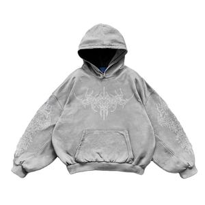 Personnalisé Vintage Lavage À L'acide Regular Fit Longueur Régulière Unisexe 100% Coton Prolmer Écologique Hiver Impression Numérique Streetwear - Product Image 2