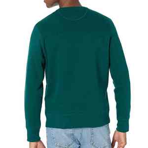 Sudadera de algodón 100% para hombre, jersey de lana con cuello redondo, manga larga, ropa de calle suave y cálida, ropa de gimnasio, Top transpirable de moda de invierno - Product Image 3