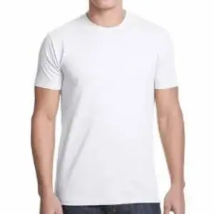 Özel boş süblimasyon pamuk O boyun T Shirt kısa kollu Polyester erkekler için rahat T Shirt hızlı kuru artı boyutu pamuk T Shirt