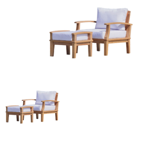 Precios al por mayor Tumbonas de madera impermeables con cojines suaves Sillas de playa minimalistas modernas para piscina al aire libre - Product Image 4